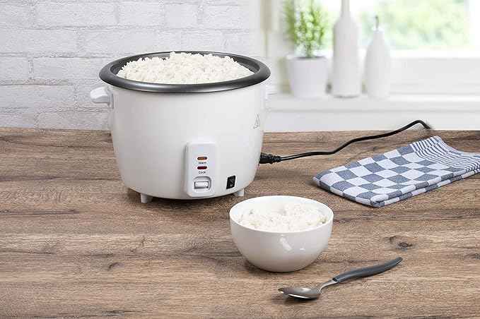 Alpina Rice cooker - 1.8 Liter - 700 Watt - With cooking and heat control light - White, BSJ18-ZPDA