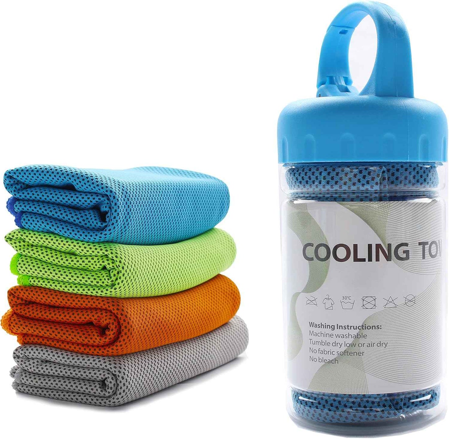 Cooling Towel Microfiber Towels for Instant Relief Sports Towel Headwear for Golf Swimming Football Workout Gym 40"x12" Travel Towel for Sweat,Blue