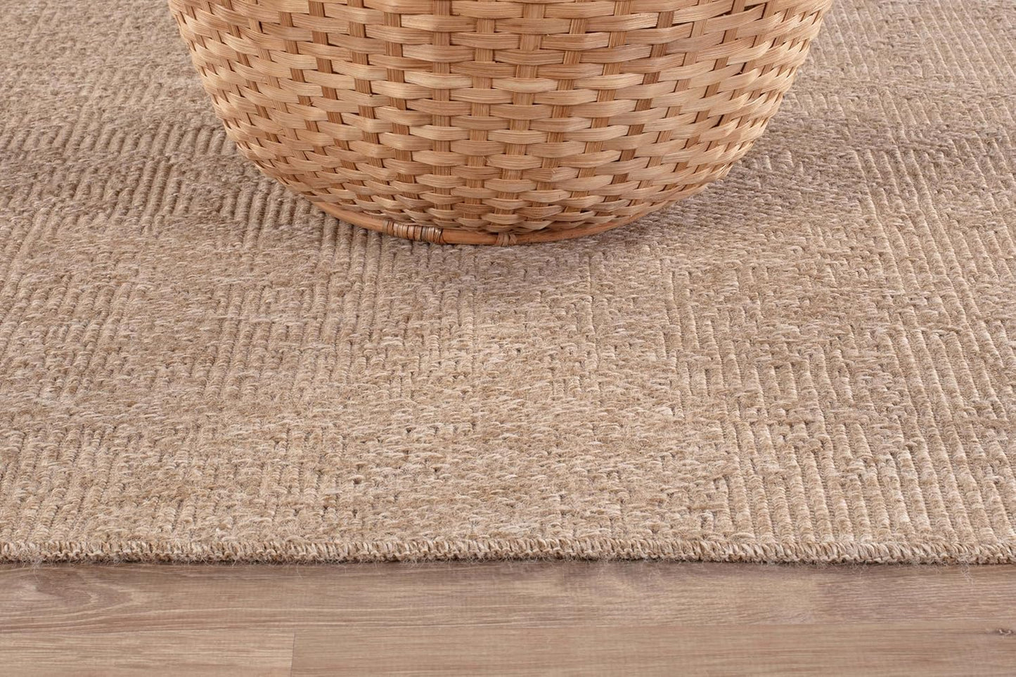 CAMILSON Easy Jute Rug 4x6, Indoor Outdoor Natural Color Fiber Area Rugs for Living Room Patio and Kitchen Rug, Solid Boho Woven Design, Easy-Cleaning, Washable Outside Carpet Alfombras (4 x 6)