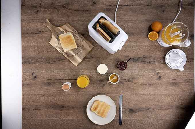 Alpina Toaster - 7 uprights - 2 discs - crumb compartment - 700 watt - white