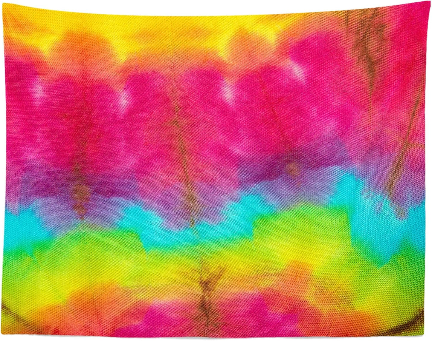 BELECO Tie Dye Tapestry Wall Hanging 80x60 Inch Fabric Tie Dye Color Texture Background Tapestry Groovy Sign Rainbow Tapestry Hippie Tie Dye Tapestries for Bedroom Living Room Dorm Decor