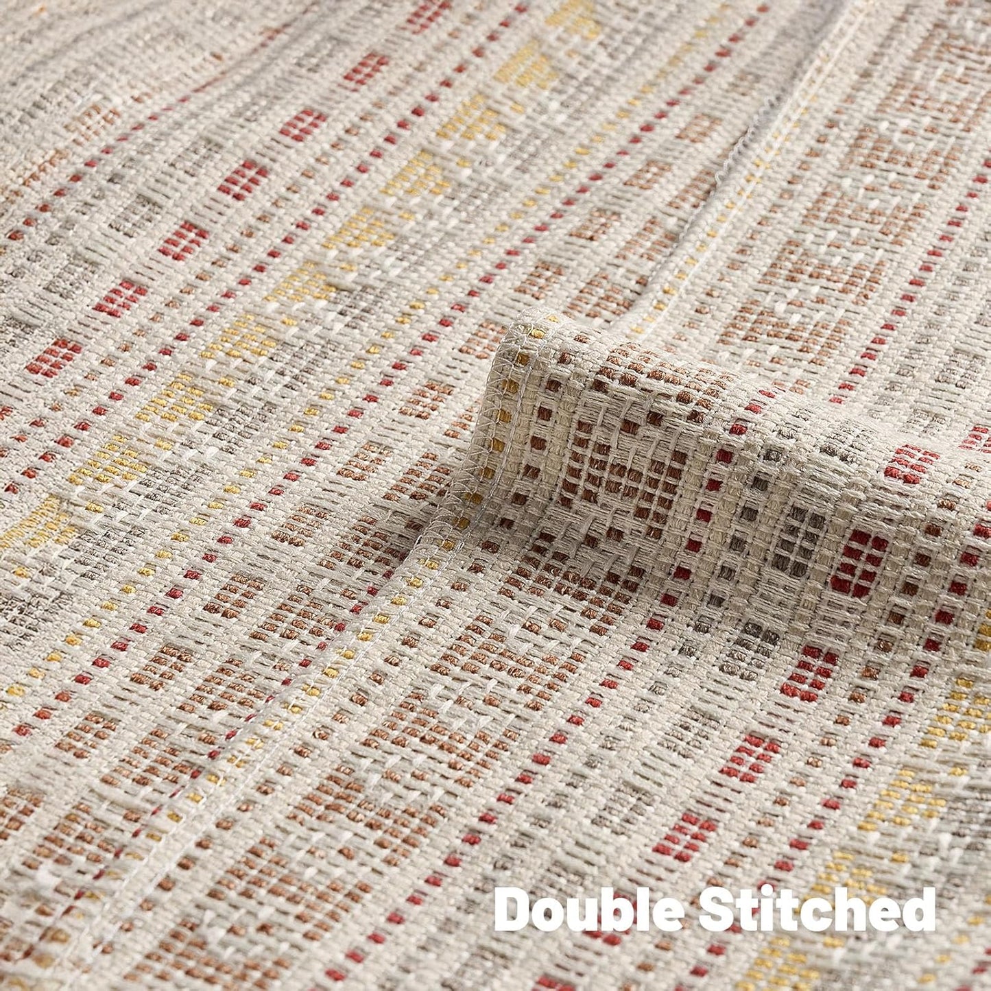 FUTEI Brown Red Decorative Throw Pillow Covers 20x20 Inch Set of 2,Soft Cozy Chenille Jacquard Textured Cushion Case,Boho Home Decor for Couch Bed Living Room