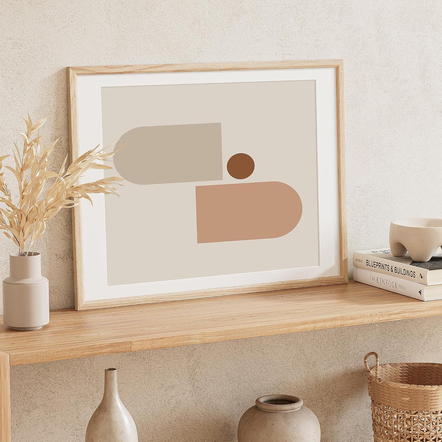 18x24 Poster Frame Set of 4 Natural Solid Oak Photo Frames with 16x20 Removable Mat Wall Hanging Large Handcrafted Frame with HD Plexiglass Wall and Tabletop Display Large Picture Frame