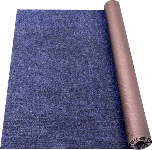 Marine Carpet,6 FT x 14 FT Deep Blue Indoor Outdoor Carpet 0.2" Thick Boat Carpet with Water-Proof TPE Backing, Non-Slide Outdoor Marine Carpet Roll for Home, Patio, Porch, Deck