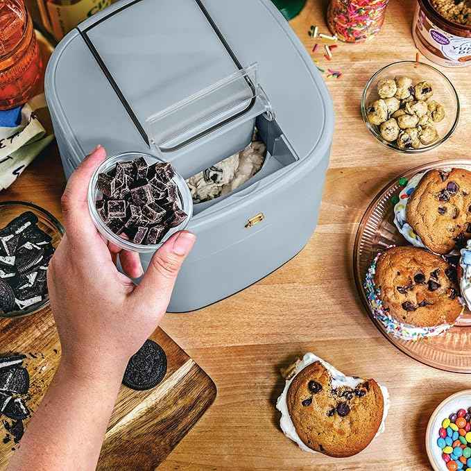 1.5 Quart Ice Cream Maker with Touch Control Panel, Freezer Bowl Design, Compact Electric Machine for Homemade Frozen Desserts, Gelato & Sorbet (Cornflower Blue)