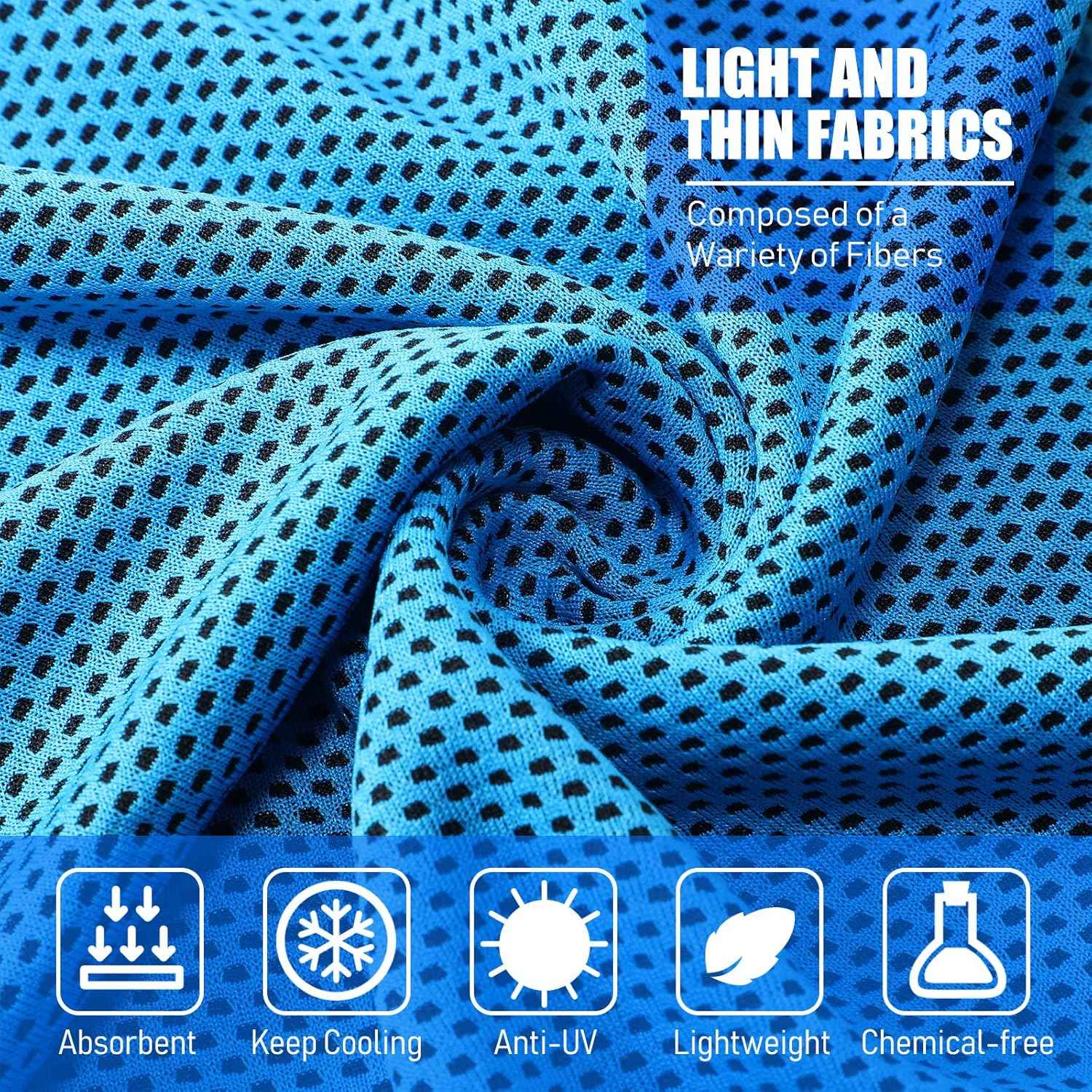 BBTO 80 Pcs 32 x 12 Inch Microfiber Ice Towel, Cooling Cold Towel for Neck and Face Breathable Chilly for Yoga, Sport, Gym, Workout, Camping and More Activities(Multicolor)