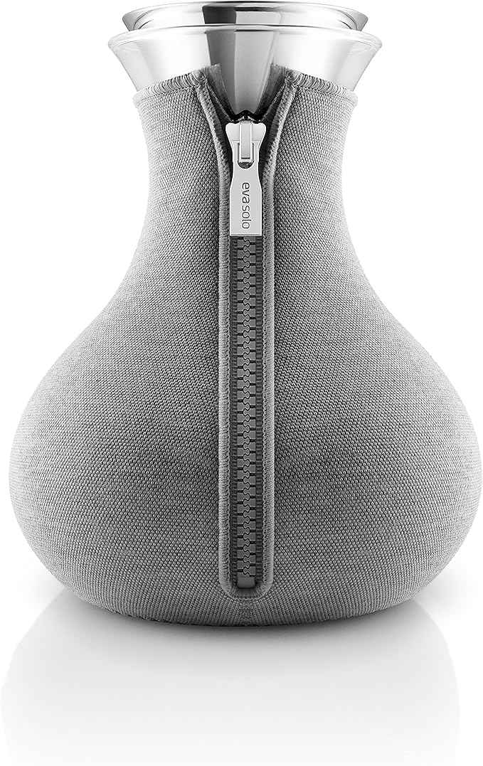EVA SOLO | Tea-maker 1.0l | Drip-free Borosilicate Glass with Insulating Neoprene Cover | Danish Design, Functionality & Quality | Dark Grey