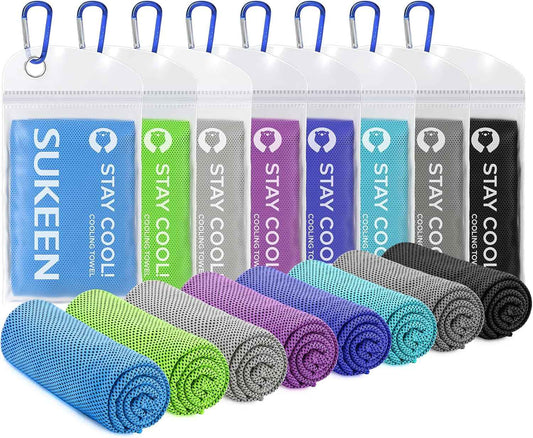 Sukeen Cooling Towel (40"x12") Bulk Ice Towel,Soft Breathable Chilly Towel,Microfiber Towel for Yoga,Sport,Running,Gym,Workout,Camping,Fitness,Workout & More Activities