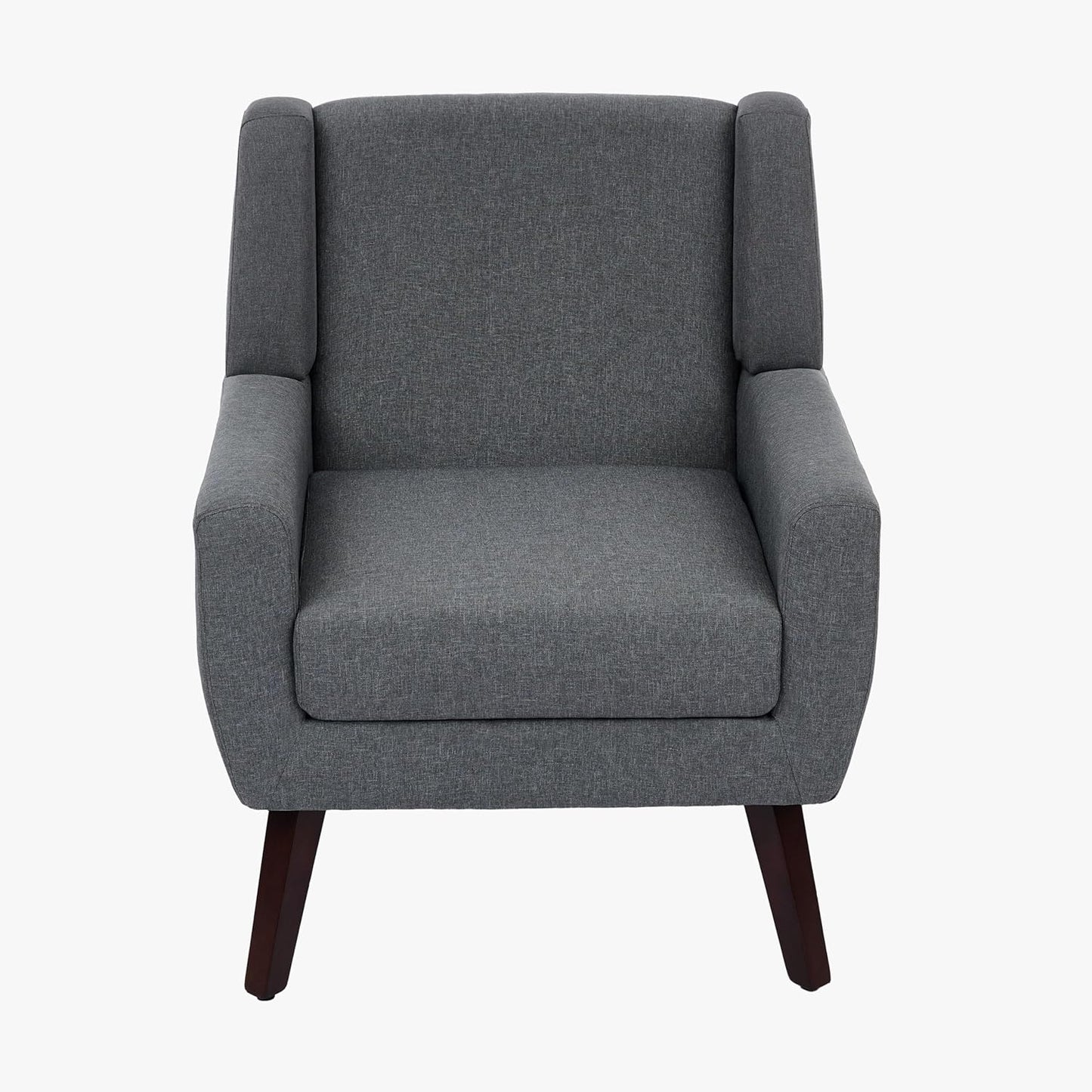 UIXE Accent Chair, Fabric Upholstered Armchair for Living Room, Comfy Arm Chair Single Sofa Bedroom Side Reading Seat - Flax Gray
