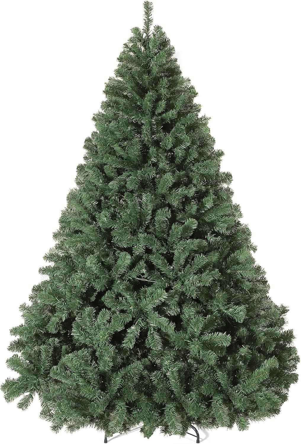 6ft Artificial Christmas Tree, Premium Spruce Hinge Material, Holiday Christmas Tree with Metal Hinges and Collapsible Base for Home Gatherings and Office Decorations