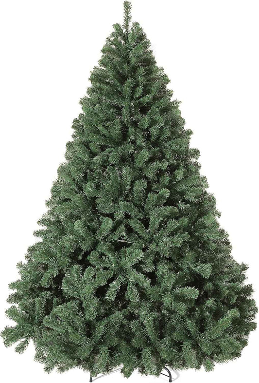 6ft Artificial Christmas Tree, Premium Spruce Hinge Material, Holiday Christmas Tree with Metal Hinges and Collapsible Base for Home Gatherings and Office Decorations