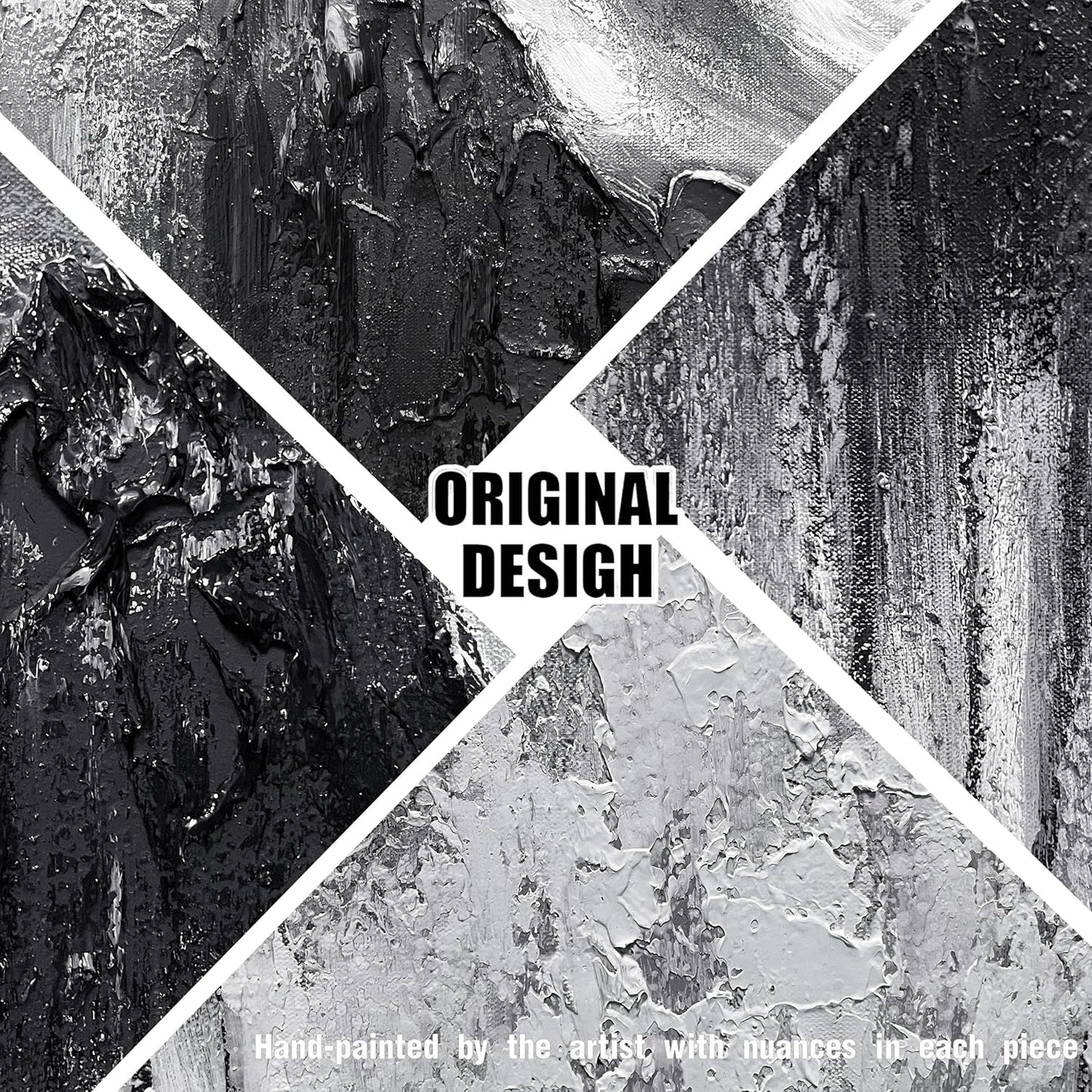 Natural Landscape Hand Painted Wall Art for Office Mountain Painting Wall Decor for Living Room Waterfall Canvas Wall Art for Bedroom Size 24 x 47 Inch