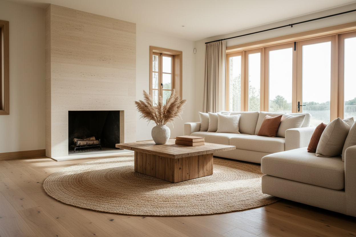 At Lumora Casa, we believe that a home is more than just a place—it’s a sanctuary. Our mission is to help you create interiors that are warm, elegant, and enduring, combining the beauty of natural materials with subtle, sophisticated design. (make it real photo)
